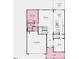 Main level floor plan featuring 2-car garage, bedroom 5 and casual dining at 615 Contento Ct, Sanford, NC 27330