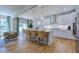 Modern kitchen with stainless steel appliances and open to the dining area at 615 Contento Ct, Sanford, NC 27330