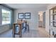 Office with a desk and a view from the window plus doorway to a bathroom at 615 Contento Ct, Sanford, NC 27330