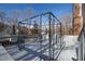 A wide open back deck that looks sturdy and roomy to relax on at 6309 Charmco Ct, Wake Forest, NC 27587