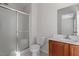 Bathroom features a shower and a sink with vanity at 650 Ganyard Farm Way # 13, Durham, NC 27703