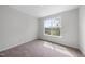 Inviting bedroom with neutral decor, plush carpet, and a large window offering serene views of the outdoors at 84 Ripple Way # 313, Clayton, NC 27520