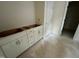 Bathroom featuring a white vanity with drawers and cabinets, offering stylish storage at 97 Willow Cameron Way, Angier, NC 27501