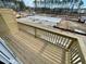 Balcony view showcasing an ongoing construction site with a concrete foundation laid for future construction at 3024 Freewinds Way # 49, Cary, NC 27519