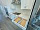 Kitchen with ample storage in drawers, a gas stovetop, and stainless steel appliances at 3024 Freewinds Way # 49, Cary, NC 27519