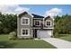 Charming two-story home with stone accents, attached garage, and beautifully landscaped front yard at 416 Barbour Farm Ln, Four Oaks, NC 27524