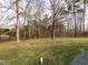 Large backyard featuring green grass and mature trees, offering ample space and natural beauty at 4664 Quarter Creek Ln, Liberty, NC 27298