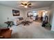 Inviting living room seamlessly flowing into an open-concept kitchen, great for entertaining at 5943 River Landings Dr, Raleigh, NC 27616