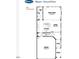 Blayre plan first floor featuring a kitchen, dining, great room, garage, powder room, and porch at 132 Kobus Ct, Garner, NC 27529