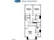 Floor plan of second story that shows the owner's suite, bedrooms 2 and 3 and 2 bathrooms at 140 Kobus Ct, Garner, NC 27529