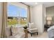 The main bedroom boasts an outdoor view and stylish decor at 148 Kobus Ct, Garner, NC 27529