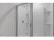 Bathroom shower featuring sleek design, modern fixtures, and built-in shelving at 208 Starlight St, Sanford, NC 27330