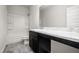 Bathroom with shower and tub combination and marbled countertop at 106 E Victory View. Ter, Smithfield, NC 27577