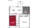 First floor plan showcasing the layout of the bedrooms, garage, kitchen, and living spaces at 1228 Dimaggio Dr # 32, Raleigh, NC 27616