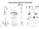 Chrome finish package featuring kitchen and bathroom fixtures, cabinet hardware, lighting, and door hardware at 1241 Dimaggio Dr # 5, Raleigh, NC 27616