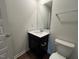 Bathroom featuring a single sink and modern fixtures at 144 Parker Ln, Mebane, NC 27302