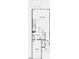 Floor plan showcasing the layout of the kitchen, great room, powder room, and garage at 160 Parker Ln, Mebane, NC 27302