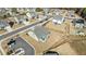 Aerial view of a home with a spacious backyard that features an outdoor patio space perfect for entertaining at 25 Bourne Dr, Franklinton, NC 27525