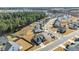 Aerial view of neighborhood shows tree coverage at 25 Bourne Dr, Franklinton, NC 27525