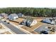 An elevated shot showcasing the property's front facade, landscaping, and neighborhood context at 25 Bourne Dr, Franklinton, NC 27525