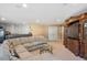 Cozy living room with recessed lighting and a custom entertainment center at 2933 Elmfield St, Raleigh, NC 27614