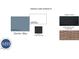 Exterior color scheme of Harbor Blue siding, Snow White trim, Charcoal shingles and Bessemer Gray brick at 315 Chesapeake Commons St # 102, Garner, NC 27529