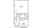 Floor plan showcasing layout for entry, garage, guest bedroom, and bath on the ground level at 315 Chesapeake Commons St # 102, Garner, NC 27529