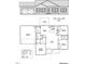 Detailed floor plan showcasing layout with dimensions for a single Gathering home with garage at 327 S Main St, Four Oaks, NC 27524