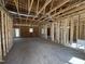 Open-concept living area featuring exposed framing, windows and door, allowing customization at 327 S Main St, Four Oaks, NC 27524