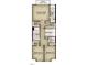Floorplan of the upper level featuring three bedrooms, two bathrooms, a laundry, and a deck at 344 Church St, Morrisville, NC 27560