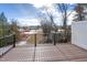 Expansive backyard deck with black metal railings, perfect for outdoor entertaining and relaxing at 509 Sherron Rd # 22, Durham, NC 27703