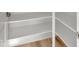 Clean, white shelving inside of an open cabinet showing ample storage space at 509 Sherron Rd # 22, Durham, NC 27703