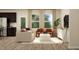 Cozy living room with a comfortable sofa, accent chairs, and natural light from large windows at 536 Morning Light Dr, Angier, NC 27501