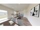Open concept kitchen with stainless steel appliances, granite countertops, and wood-look flooring at 1137 Centerview Dr, Nashville, NC 27856