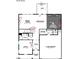 First floor floor plan showing layout of kitchen, living, office, and garage at 1240 Dimaggio Dr # 35, Raleigh, NC 27616