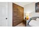 Bedroom featuring decorative closet, ceiling fan, neutral walls, and carpeted floors at 1620 Oakland Hills Way, Raleigh, NC 27604