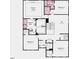 Detailed floor plan displaying the layout of the second level at 249 Tidal Pool Way, Cary, NC 27519