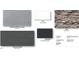 Selection of exterior materials and colors, including siding, stone, trim, and roofing at 253 Tidal Pool Way, Cary, NC 27519