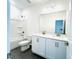 Full bathroom features dual sinks, shower-tub combo, and large mirror at 3287 Roundly Rd # 13, New Hill, NC 27562