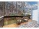 Cozy deck with chairs offering outdoor space for relaxation and enjoying the natural surroundings at 406 Applecross Dr, Cary, NC 27511