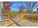 Inviting wooden back deck with railing and a clear view, perfect for outdoor relaxation and entertaining guests at 518 Worth St, Raleigh, NC 27601