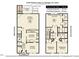 Detailed floor plan showcases the layout of the house, featuring room dimensions at 11425 Shadow Elms Ln, Raleigh, NC 27614