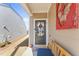 Inviting front porch with a bench and decorative wreath creating a warm and welcoming entrance at 1255 White Flint Cir, Durham, NC 27703