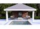 Comfortable poolside lounge area with cozy swinging chairs and a tranquil ambiance at 1612 Hunting Ridge Rd, Raleigh, NC 27615