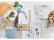 Interior design selection board with white subway tile, light gray cabinets, and wood flooring at 257 Beacon Dr, Pittsboro, NC 27312