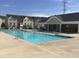 Full community pool view next to apartment townhomes at 306 Brier Summit Pl, Durham, NC 27703