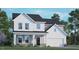 Inviting two-story home featuring white siding, a covered porch, and a spacious garage at 326 Umstead St, Sanford, NC 27330