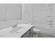 Bright bathroom with a tub-shower combination and a modern vanity with a sink and faucet at 43 Mable Court # 4, Lillington, NC 27546