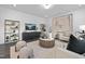 Bright living room with modern decor, plush seating, contemporary furnishings, and stylish accessories at 43 Mable Court # 4, Lillington, NC 27546