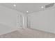 Bright bedroom with neutral carpet, a ceiling light, and multiple doorways at 945 Alma Railway Dr # 559, Wake Forest, NC 27587
